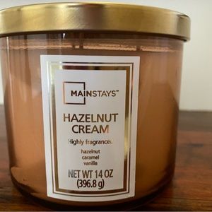 Mainstays Hazelnut Cream 3 wick Candle